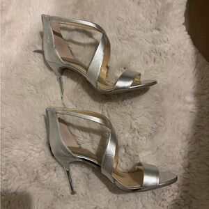 Vince Camuto Silver Strappy Heels